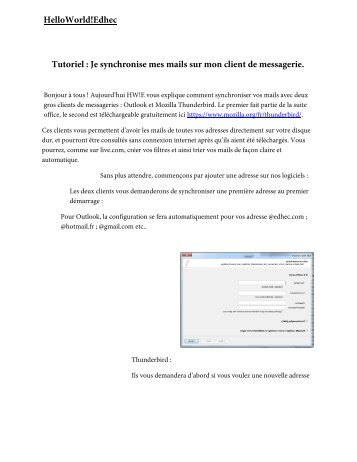 Comment synchroniser toutes mes boîtes mails sur un ... - HelloWorld