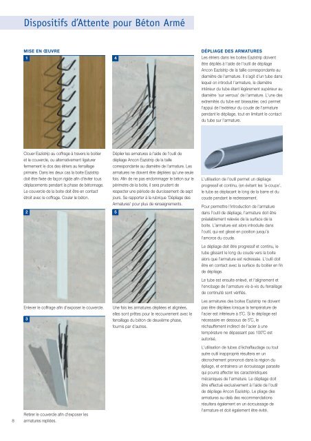 Dispositifs d'attente pour béton armé - Ancon Building Products