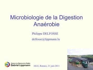 Microbiologie de la Digestion Anaérobie - AILE