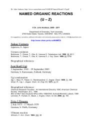 NAMED ORGANIC REACTIONS (U – Z)