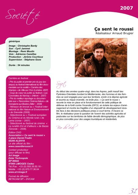 CATALOGUE DES DOCUMENTAIRES - Région Limousin