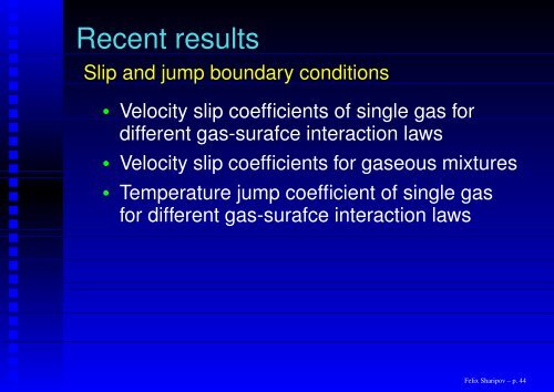 RAREFIED GAS DYNAMICS AND ITS APPLICATIONS TO VACUUM ...