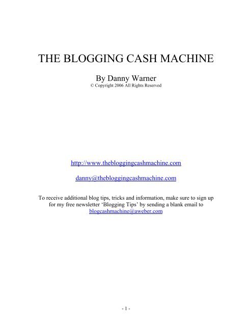 blogging cash machine.pdf - Index of