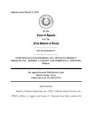 Court of Appeals First District of Texas - Justia