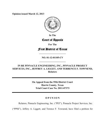 Court of Appeals First District of Texas - Justia