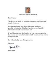 From The Desk Of Frank Kern Dear Friend, Thank you very ... - Index of