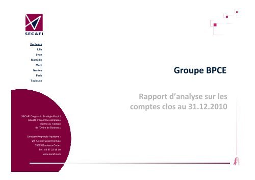 BPCE Comité de Groupe 2010 - CGT - Caisse d'Epargne
