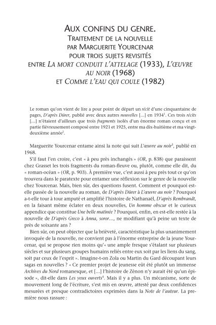 La nouvelle de langue française, aux frontières des ... - L'esprit Livre