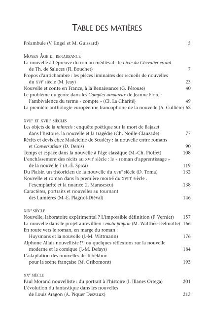 La nouvelle de langue française, aux frontières des ... - L'esprit Livre