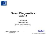 Beam Diagnostics - CERN Accelerator School