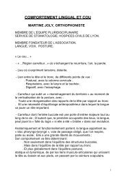 COMPORTEMENT LINGUAL ET COU - ahrek