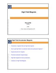 High Field Magnets - CERN Accelerator School