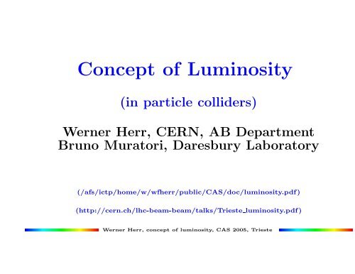 Concept of Luminosity