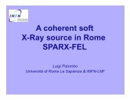 A coherent soft X-Ray source in Rome SPARX-FEL - CERN ...