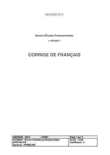 Corrigé - Académie d'Aix-Marseille