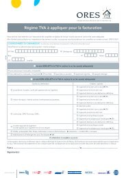 Régime TVA à appliquer pour la facturation - ORES