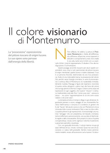 Il colore visionario di Montemurro Pietro Ragone