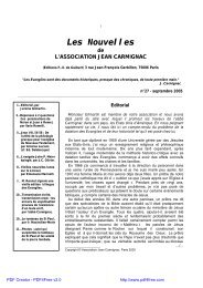 Les Nouvelles de L'ASSOCIATION JEAN CARMIGNAC