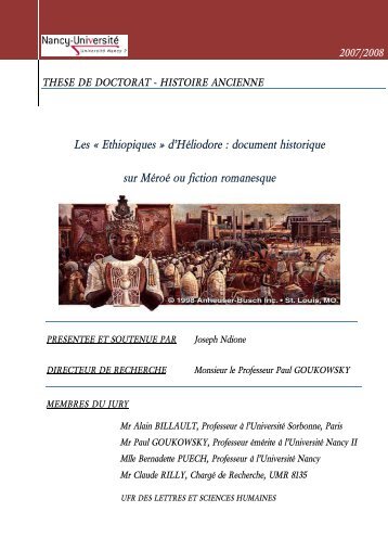 2009 DOCTORAT Histoire et Cultures de l'Antiquité Grecque et ...