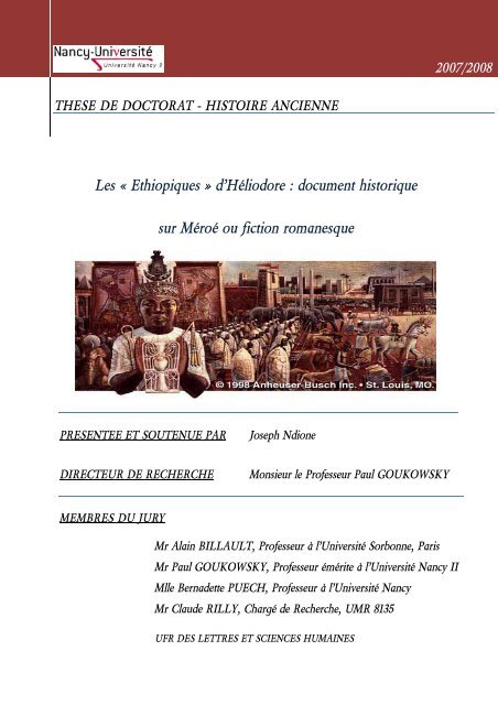 2009 DOCTORAT Histoire et Cultures de l'Antiquité Grecque et ...