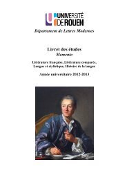 memento - Département de lettres modernes - Université de Rouen