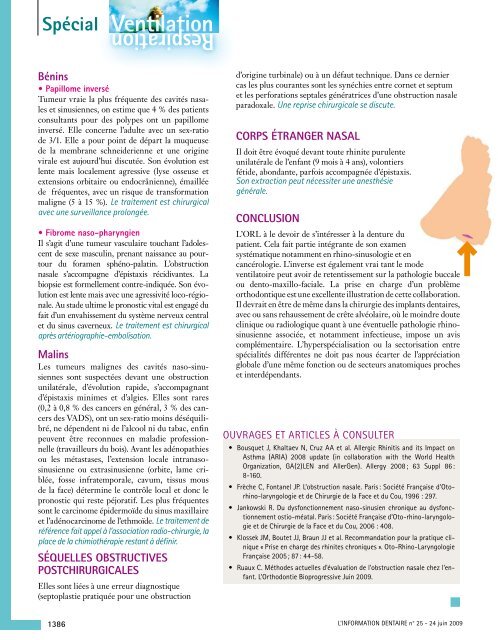 Ventilation - Information dentaire