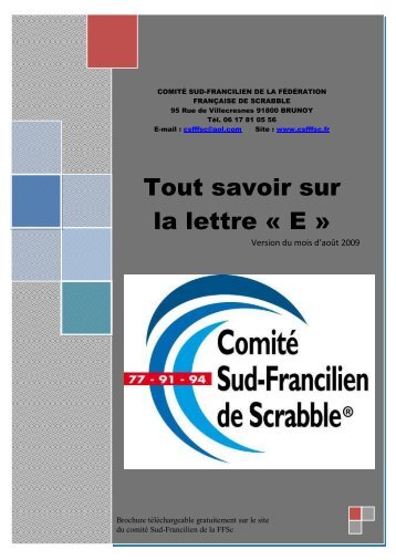 lettre « E - Comité Sud Francilien de la Fédération Française de ...