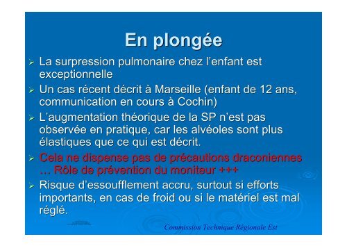 physiologie de la plongee enfants