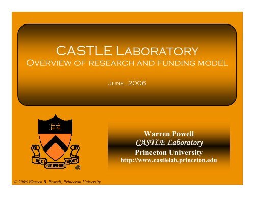 CASTLE Laboratory - CASTLE Lab - Princeton University