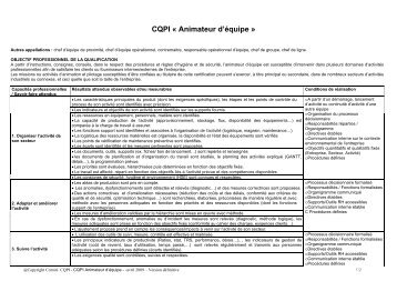 CQPI « Animateur d'équipe » - Leem