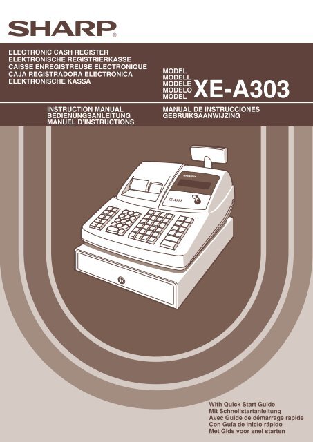 Xe A303 Operation Manual Gb Sharp