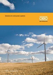 Solutions for wind power systems - OBO Bettermann