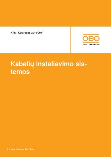 KTS Kabelių instaliavimo sistemos - OBO Bettermann
