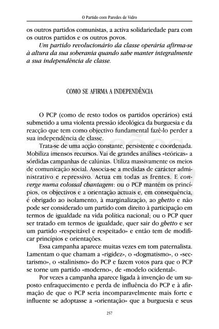 O Partido com Paredes de Vidro - Partido Comunista Português