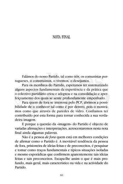 O Partido com Paredes de Vidro - Partido Comunista Português