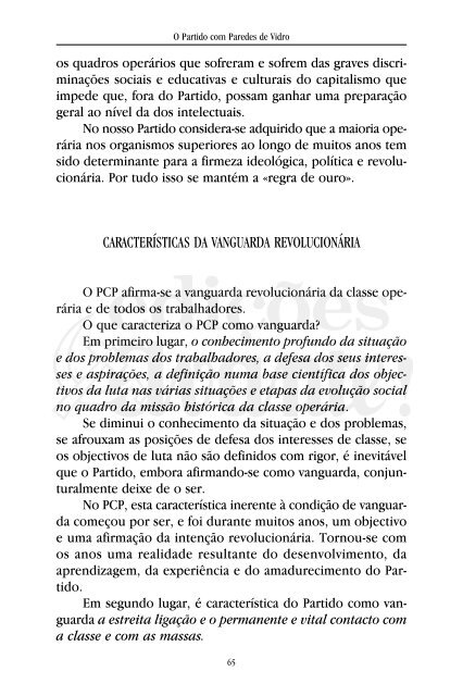 O Partido com Paredes de Vidro - Partido Comunista Português