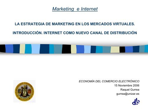 Bloque II: Marketing e Internet Tema 4: La estrategia de Marketing ...