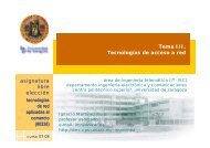 Tema III. Tecnologías de acceso a red - Universidad de Zaragoza