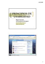 PRINCIPIOS DE USABILIDAD - Universidad de Zaragoza