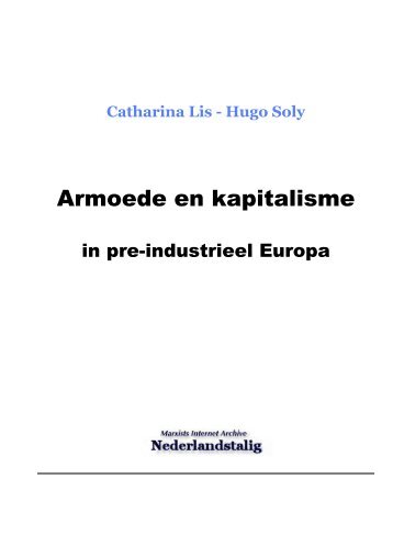 Armoede en kapitalisme in pre-industrieel Europa