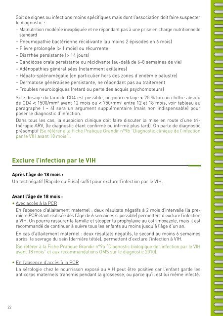 Guide de prise en charge de l'infection à VIH chez l'enfant - Grandir ...