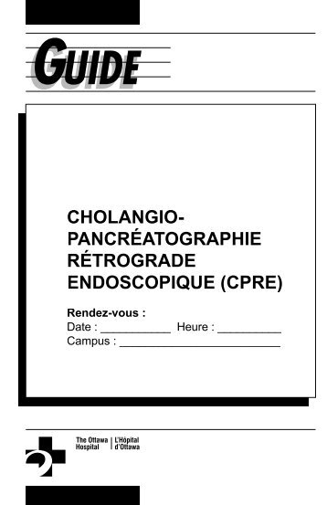 Cholangiopancréatographie rétrograde endoscopique (CPRE)