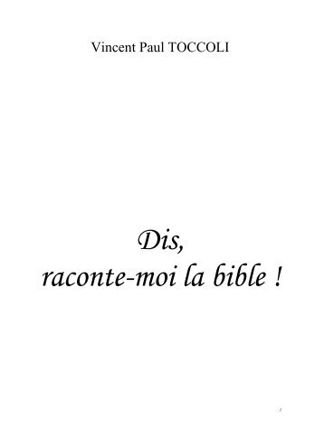 dis raconte moi la bible pdf - Vincent-Paul Toccoli a-nous-dieu-toccoli