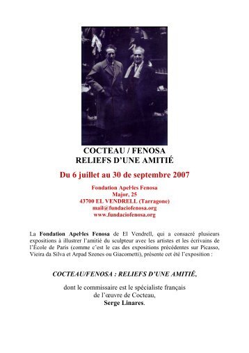 cocteau/fenosa - Fundació Apel·les Fenosa