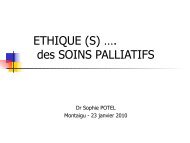 Ethique(s) des soins palliatifs