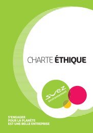Charte Ethique - Suez Environnement