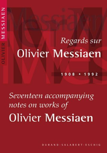 messiaen olivier 1 9 0 8 - Durand Salabert Eschig