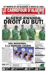 ALGERIE-RWANDA: INDEX - Le Carrefour d'Algérie