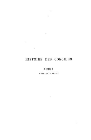 Histoire des conciles d'apre?s les documents ... - CatholicaPedia