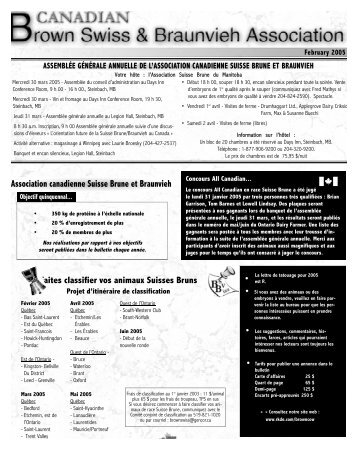 Février - Canadian Brown Swiss & Braunvieh Association